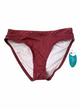 NWT Mynah High Rise Red Textured Bikini Bottoms Swimwear Size XS